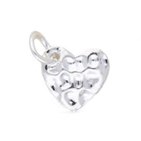 Charm-Anhänger Herz (gehämmert) - PerlineBeads