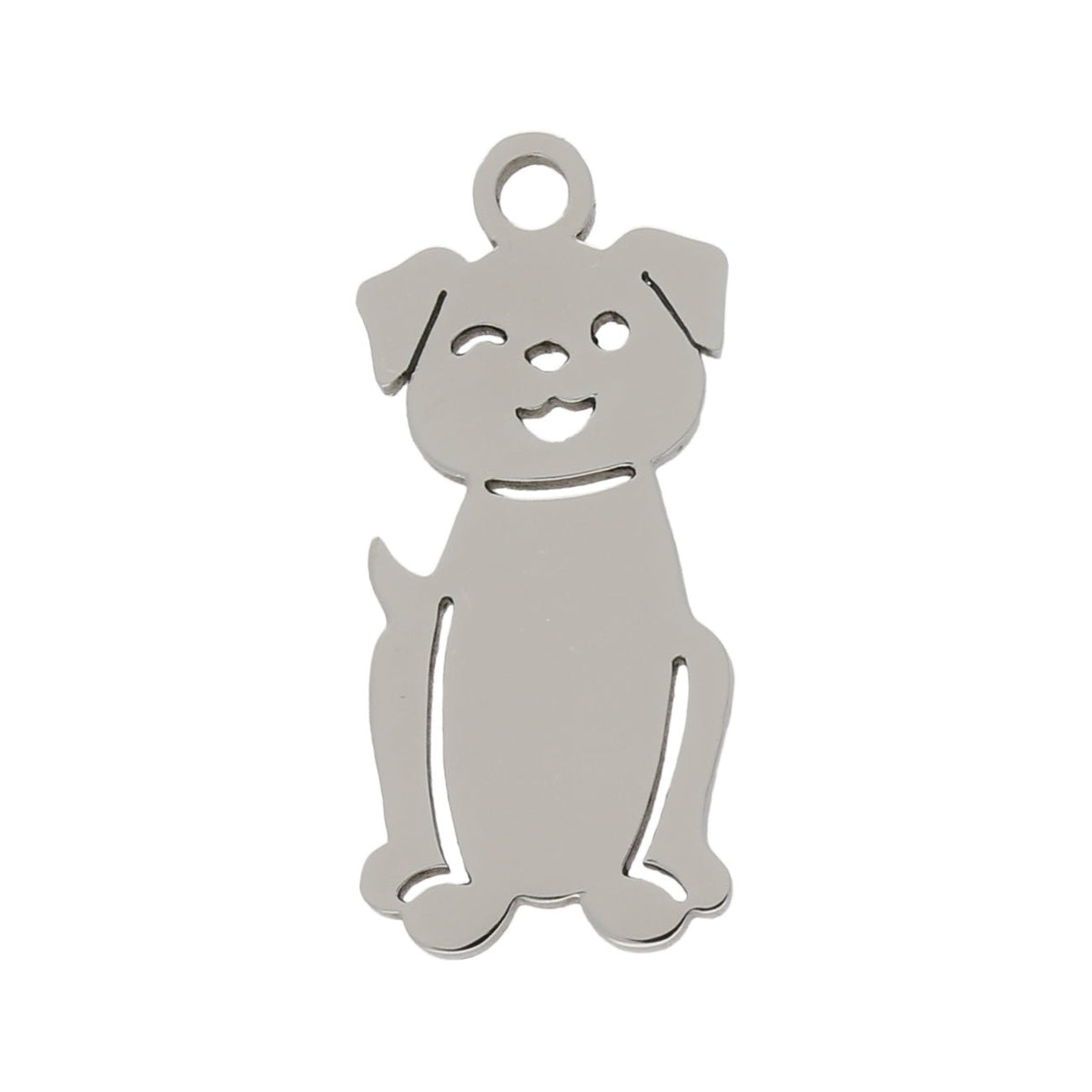 Charm/Anhänger "Hund" – Farbe Silber - PerlineBeads