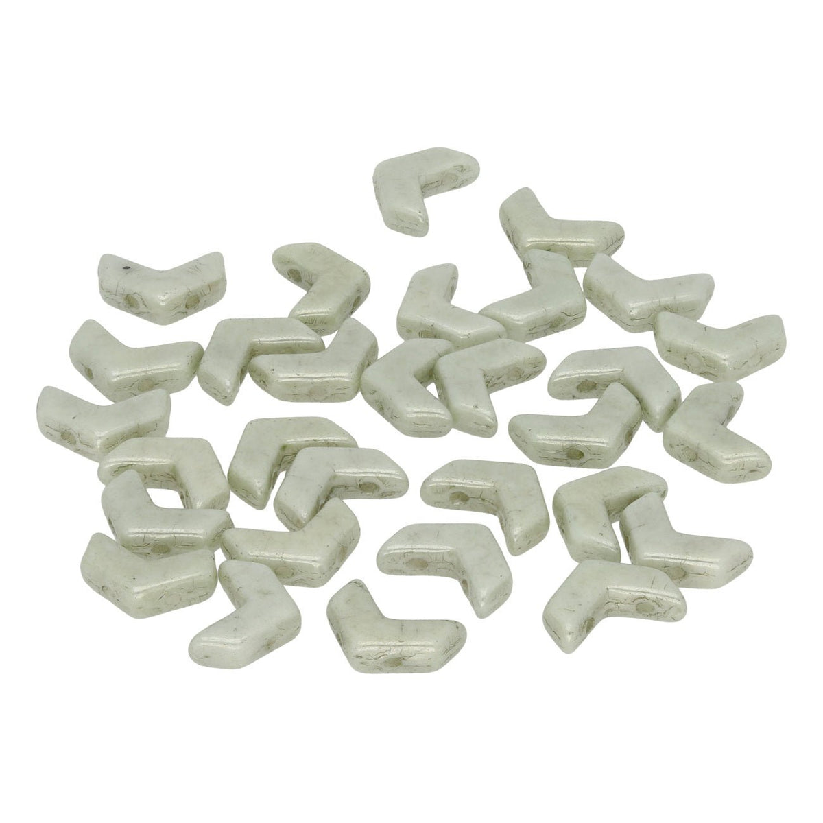 Chevron Duo 10x4 mm – Green Luster - PerlineBeads