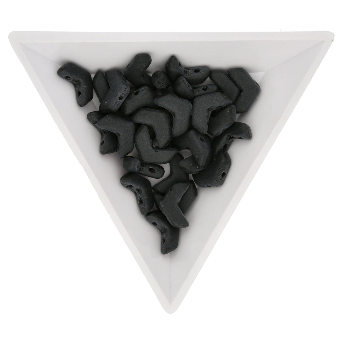 Chevron Duo 10x4 mm – Jet Mat - PerlineBeads