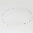 Choker-Halskette steif - Farbe Platin - PerlineBeads