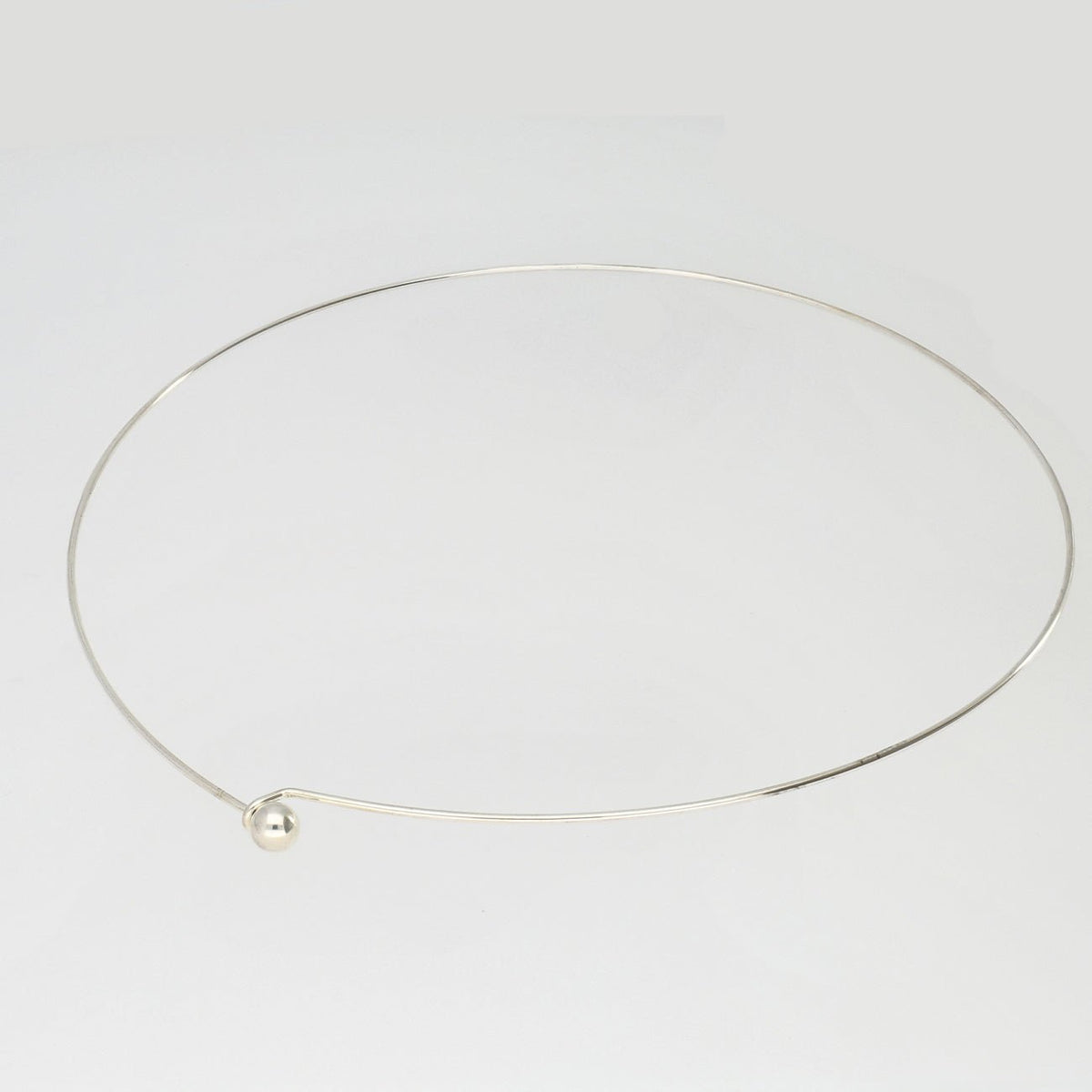 Choker-Halskette steif - Farbe Platin - PerlineBeads