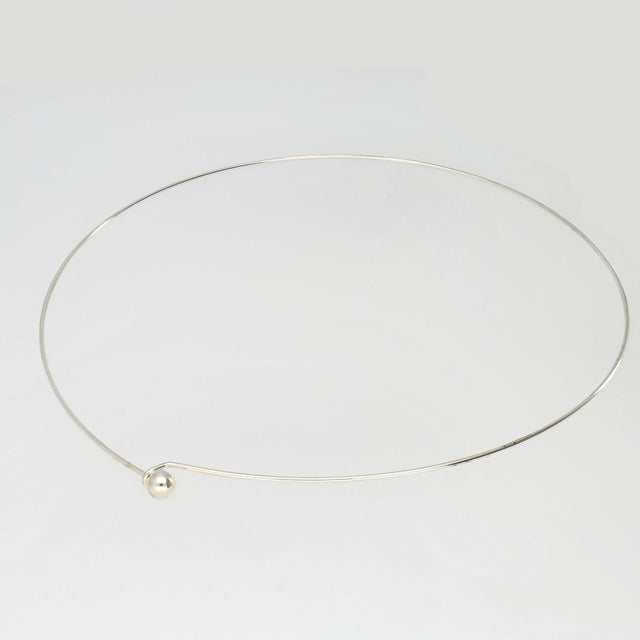 Choker-Halskette steif - Farbe Platin - PerlineBeads
