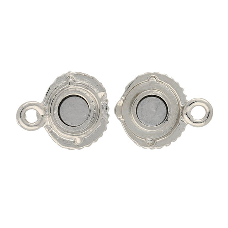 Claspgarten Magnetverschluss Muschelform – Auflage Rhodium - PerlineBeads