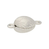 Claspgarten Magnetverschluss Muschelform – Auflage Rhodium - PerlineBeads