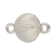 Claspgarten Magnetverschluss Muschelform – Auflage Rhodium - PerlineBeads