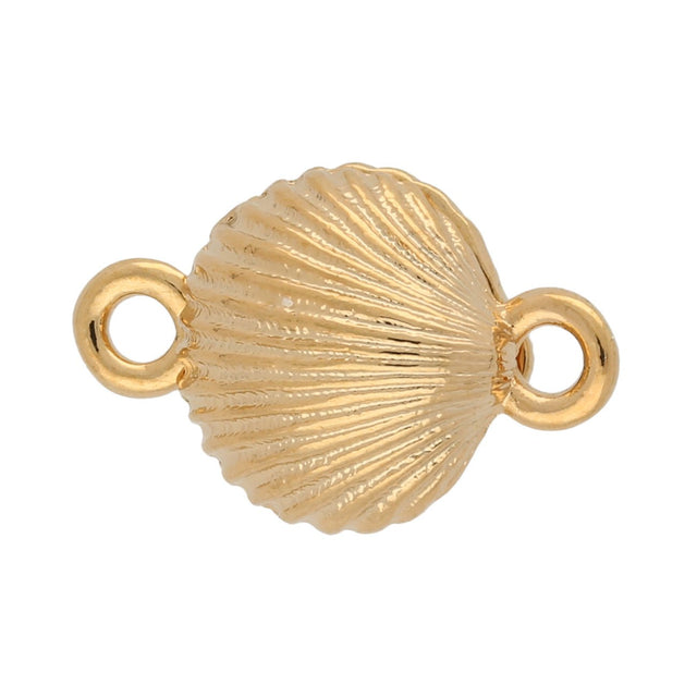 Claspgarten Magnetverschluss Muschelform – Vergoldet - PerlineBeads