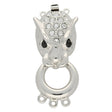 Claspgarten Neumann – Schmuck-Federverschluss 3-reihig - Auflage Rhodium - PerlineBeads