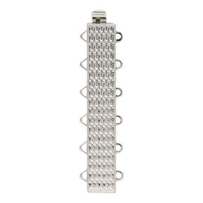 Claspgarten Neumann – Schmuck-Federverschluss 6-reihig - Auflage Rhodium - PerlineBeads