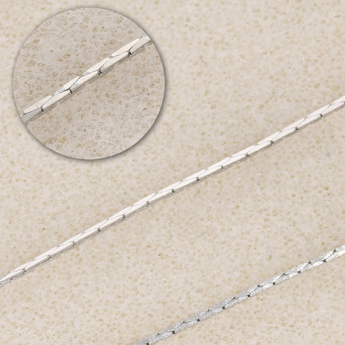 Cobra-Kette – Farbe Platin - PerlineBeads