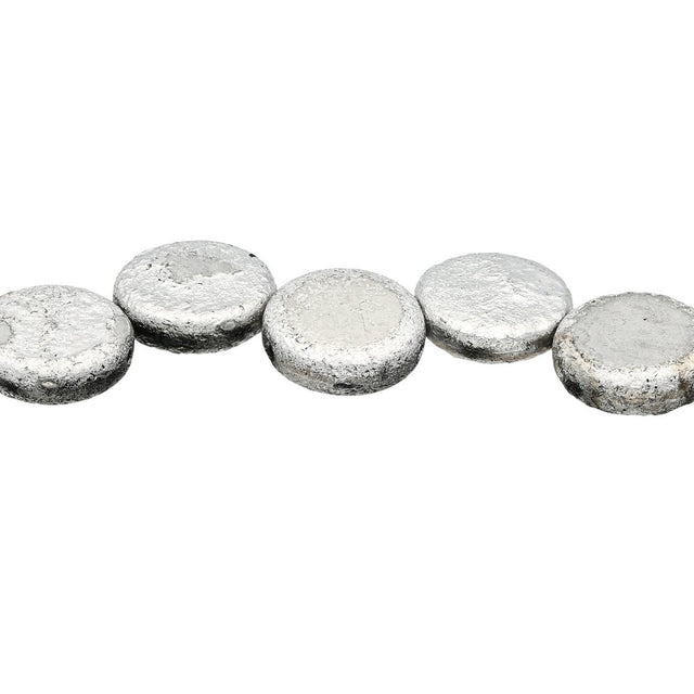 Coin 14 mm Glasperle – Etch Jet Full Labrador - PerlineBeads