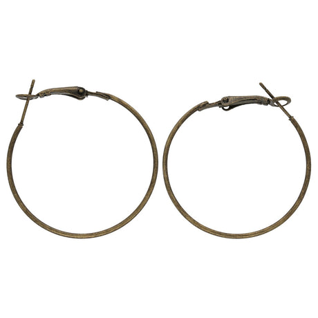 Creolen 35 mm – Farbe Bronze antik - PerlineBeads