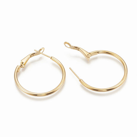 Creolen 40 mm - Edelstahl – Farbe Gold - PerlineBeads