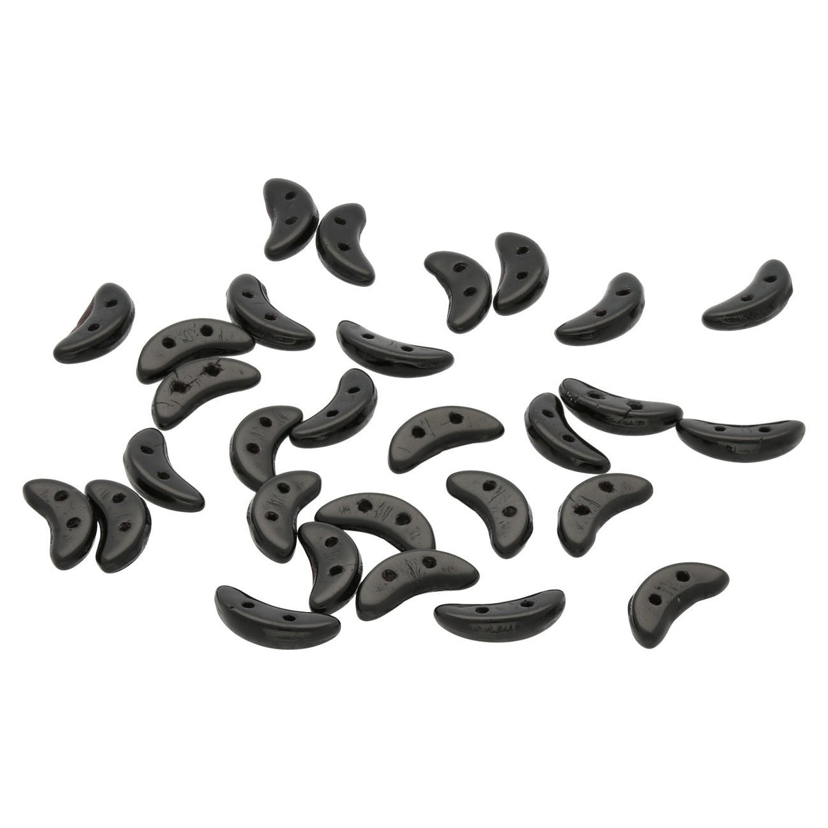 Crescent 3 x 10 mm - Jet - PerlineBeads