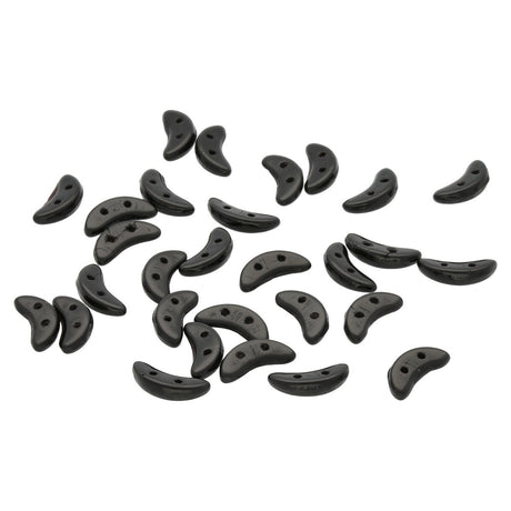 Crescent 3 x 10 mm - Jet - PerlineBeads