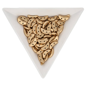 Crescent 3 x 10 mm - Matte Metallic Flax - PerlineBeads