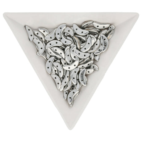 Crescent 3 x 10 mm - Silver - PerlineBeads