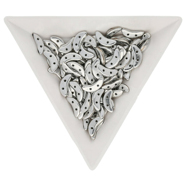 Crescent 3 x 10 mm - Silver - PerlineBeads