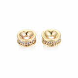 Cubic Zirkonia Spacer Perle – vergoldet - PerlineBeads