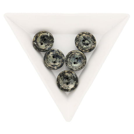 Cup Button 14 mm - Jet Picasso - PerlineBeads