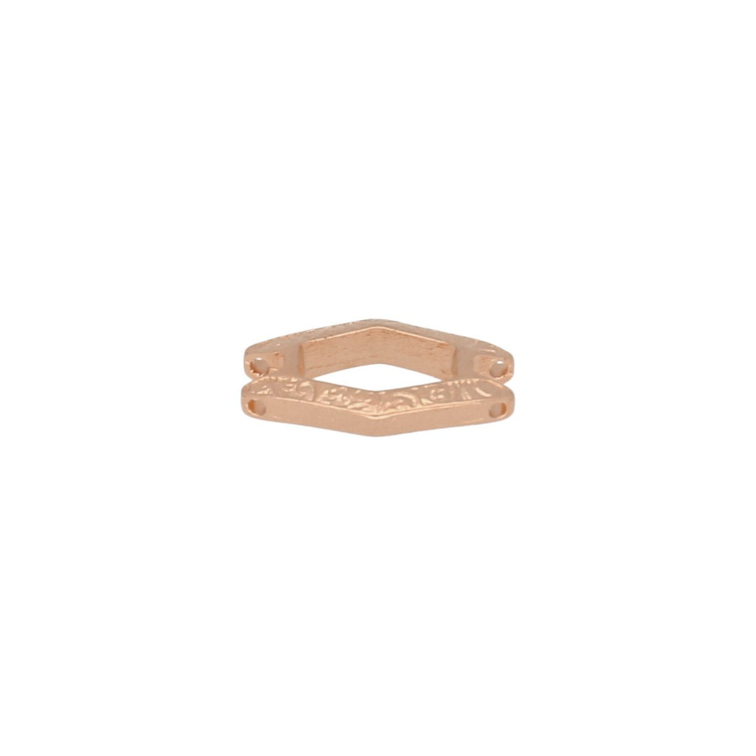 Cymbal™ Alado-SuperDuo Bead Connector - Rose Gold Plate - PerlineBeads