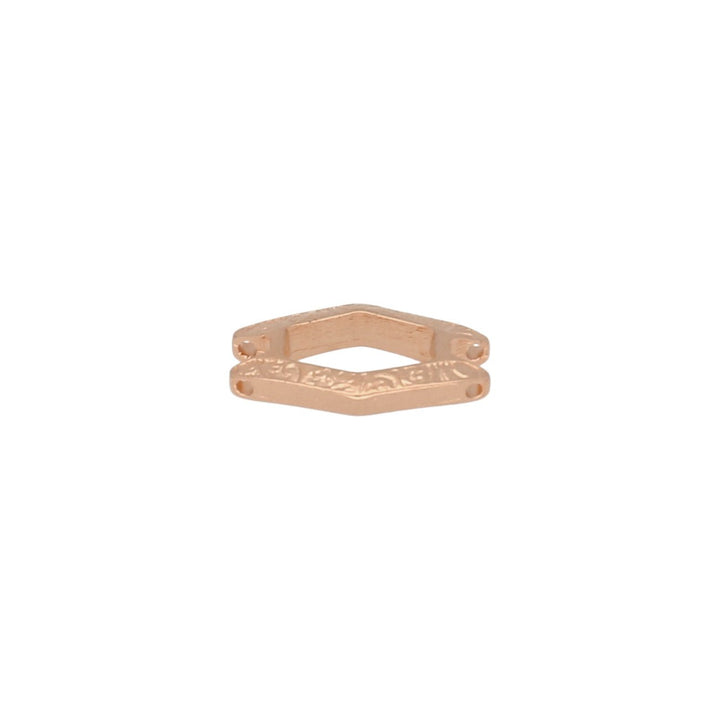 Cymbal™ Alado-SuperDuo Bead Connector - Rose Gold Plate - PerlineBeads