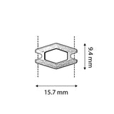 Cymbal™ Alado-SuperDuo Bead Connector - Rose Gold Plate - PerlineBeads