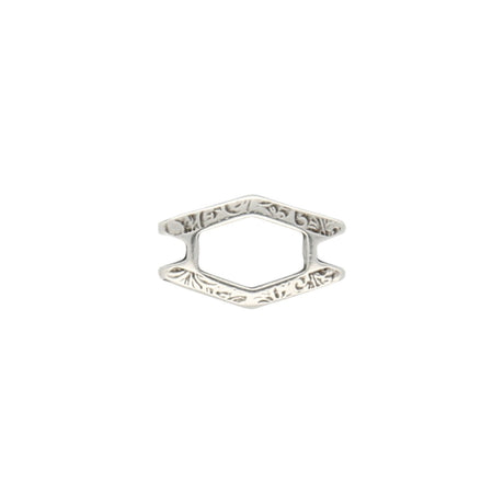 Cymbal™ Alado-SuperDuo Bead Connector - Silver Plate - PerlineBeads