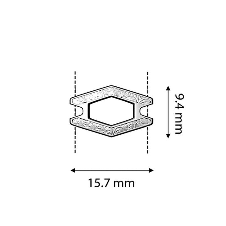 Cymbal™ Alado-SuperDuo Bead Connector - Silver Plate - PerlineBeads