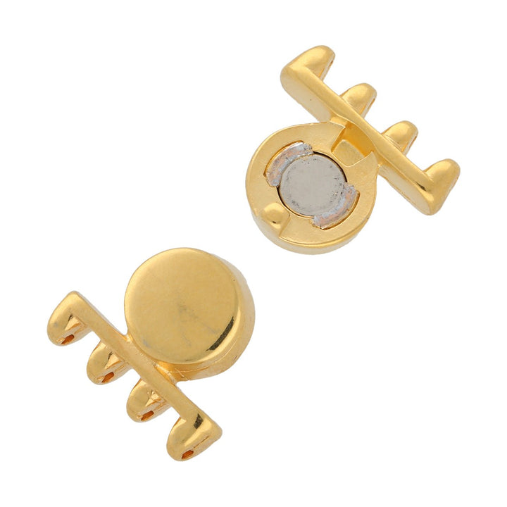 Cymbal™ Ateni IV SuperDuo Magnetic Clasp - 24K Gold Plate - PerlineBeads