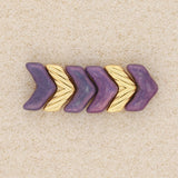 Cymbal™ Avessalos-Chevron Bead Substitute - Gold Plate - PerlineBeads