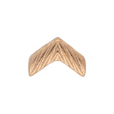 Cymbal™ Avessalos-Chevron Bead Substitute - Rose Gold Plate - PerlineBeads