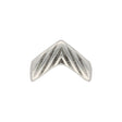 Cymbal™ Avessalos-Chevron Bead Substitute - Silver Plate - PerlineBeads