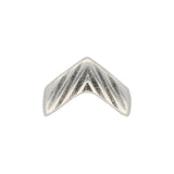 Cymbal™ Avessalos-Chevron Bead Substitute - Silver Plate - PerlineBeads