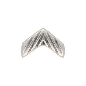 Cymbal™ Avessalos-Chevron Bead Substitute - Silver Plate - PerlineBeads