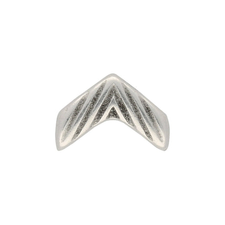 Cymbal™ Avessalos-Chevron Bead Substitute - Silver Plate - PerlineBeads