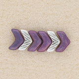 Cymbal™ Avessalos-Chevron Bead Substitute - Silver Plate - PerlineBeads