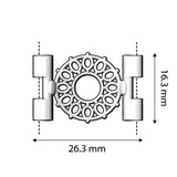 Cymbal™ Detis-Tila Bead Connector – Antique Brass Plate - PerlineBeads