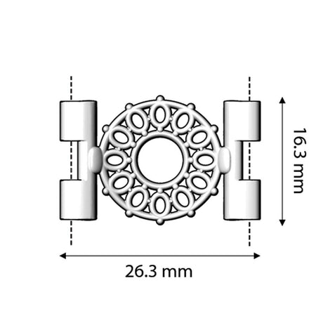Cymbal™ Detis-Tila Bead Connector – Antique Brass Plate - PerlineBeads