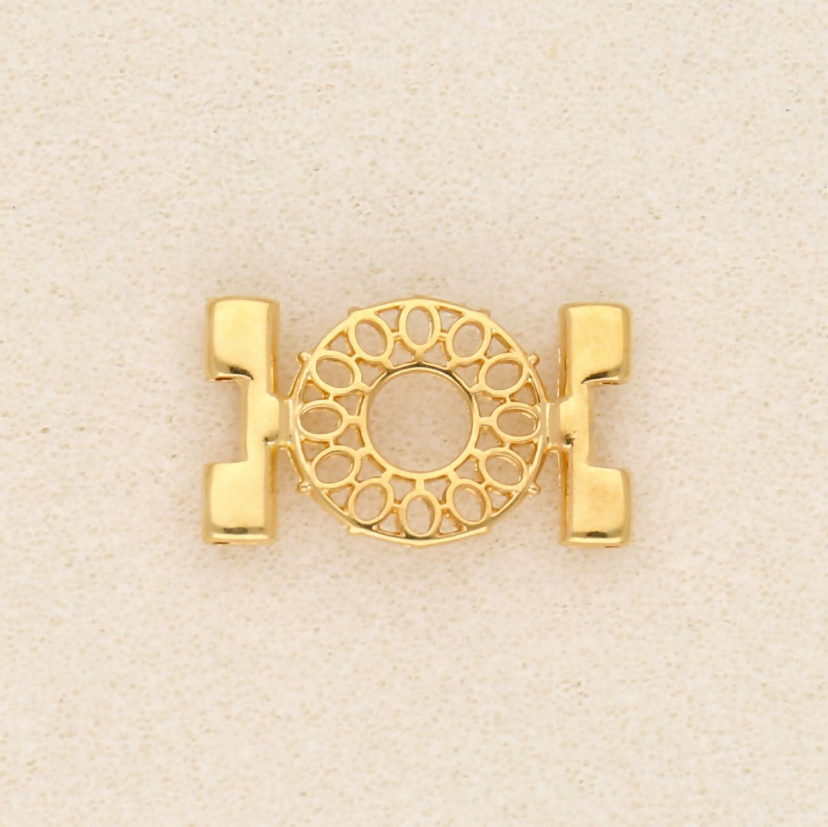 Cymbal™ Detis-Tila Bead Connector – Vergoldet 24 karat - PerlineBeads