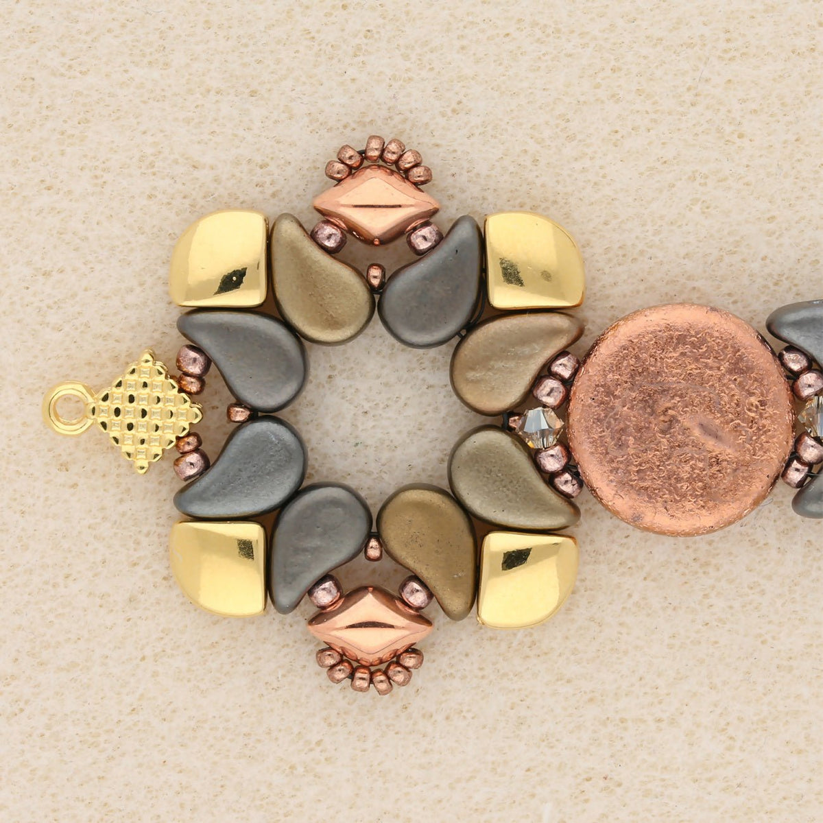 Cymbal™ Fero-Silky Side Bead Ending - Gold Plate - PerlineBeads