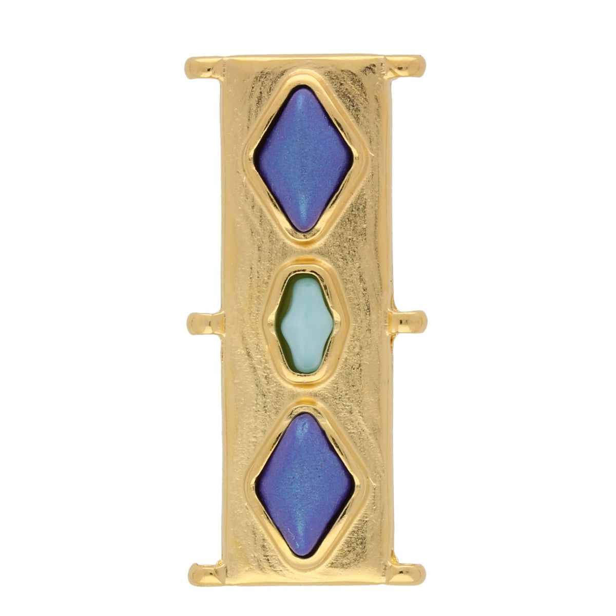 Cymbal™ Gerakari Delica Bead Connector - 24K Gold Plate - PerlineBeads