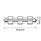 Cymbal™ Kalogeros-Tila Bead Connector – Versilbert - PerlineBeads