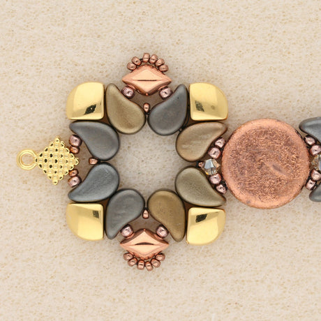 Cymbal™ Kardiani-Silky Side Bead - Gold Plate - PerlineBeads