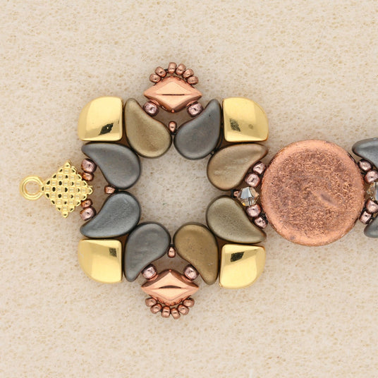 Cymbal™ Kardiani-Silky Side Bead - Gold Plate - PerlineBeads