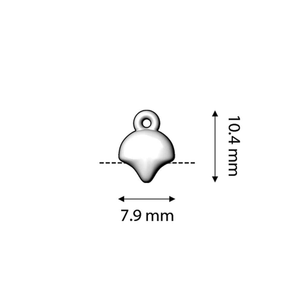 Cymbal™ Kastro-Ginko Bead Ending - Silver Plate - PerlineBeads