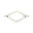 Cymbal™ Kotroni-SuperDuo Bead Connector - Silver Plate - PerlineBeads