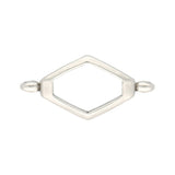 Cymbal™ Kotroni-SuperDuo Bead Connector - Silver Plate - PerlineBeads