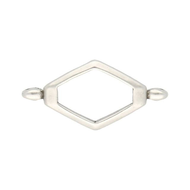 Cymbal™ Kotroni-SuperDuo Bead Connector - Silver Plate - PerlineBeads