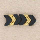 Cymbal™ Koudouro-Chevron Bead Substitute - Gold Plate - PerlineBeads